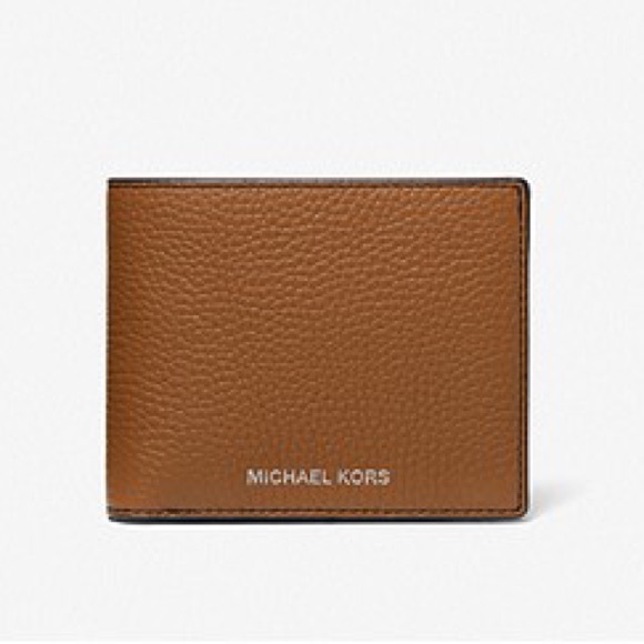 MICHAEL KORS MENS Cooper Pebbled Leather Billfold Wallet With Passcase - Picture 1 of 5